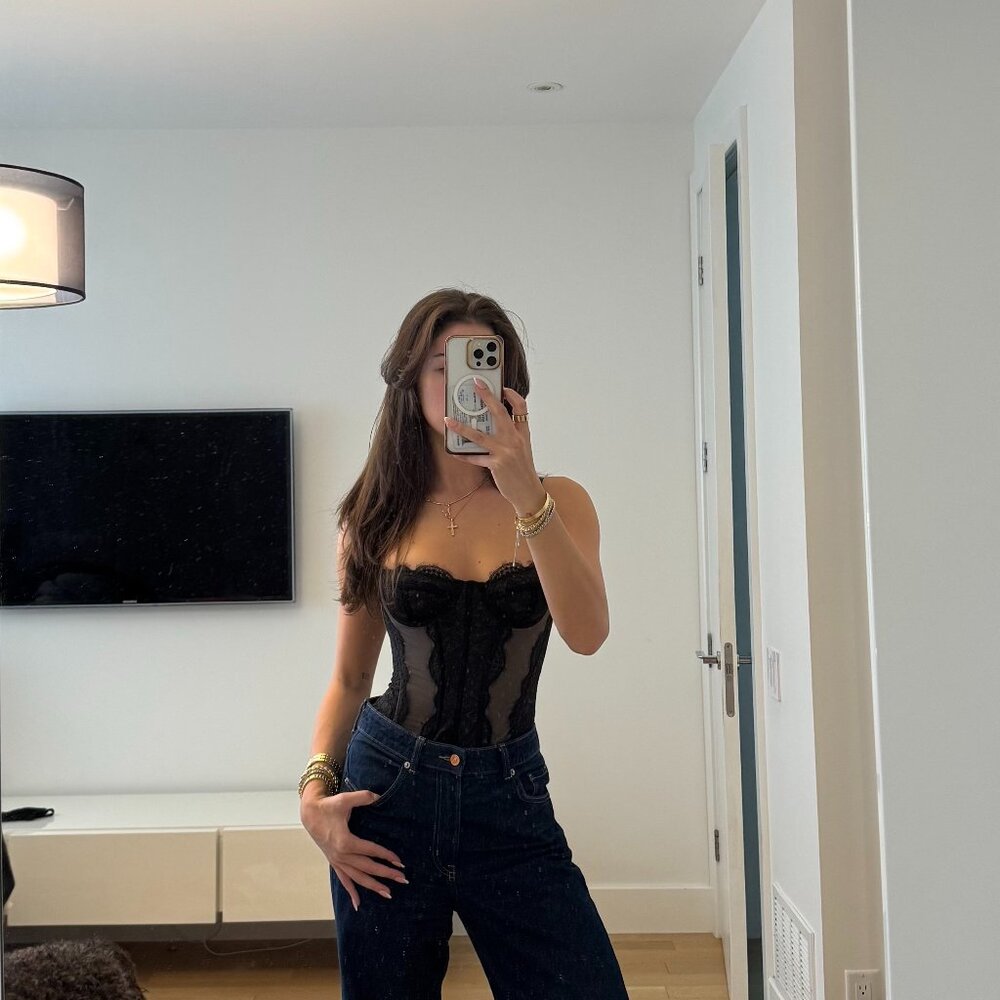 Urban Outfitters Out From Under Corset Top – Black / Size M